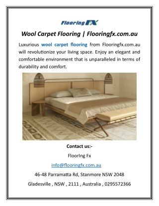 Wool Carpet Flooring | Flooringfx.com.au