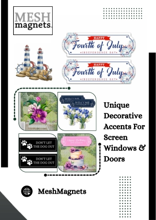 Decorative Mesh Magnets for Screen Doors - Mesh Magnets