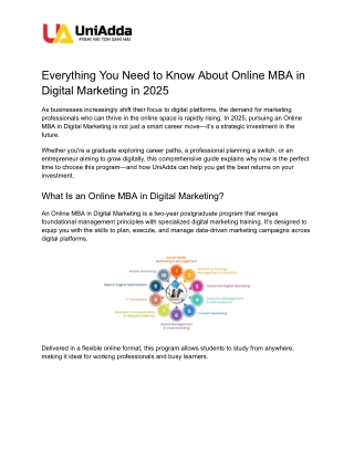 Everything You Need to Know About Online MBA in Digital Marketing in 2025