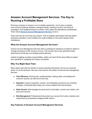Amazon Account Management Services_ The Key to Running a Profitable Store