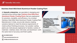 Stainless Steel Mild Steel Aluminium Powder Coating Plant