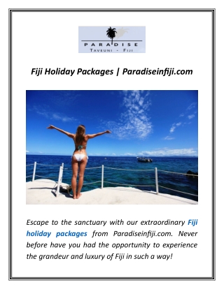 Fiji Holiday Packages | Paradiseinfiji.com