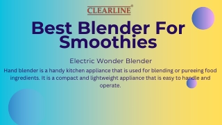 Best blender for smoothies