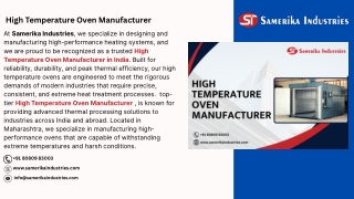 High Temperature Oven Manufacturer