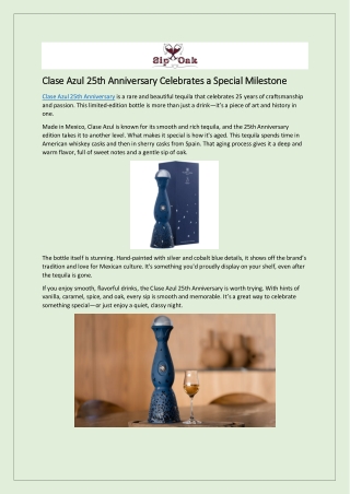 Clase Azul 25th Anniversary Celebrates a Special Milestone