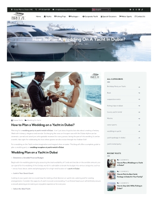 How to Plan a Wedding on a Yacht in Dubai?