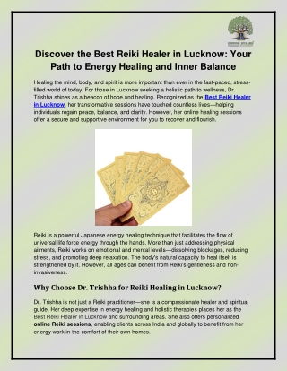 Best Reiki Healer in Lucknow