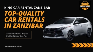 Top-Quality Car Rentals in Zanzibar