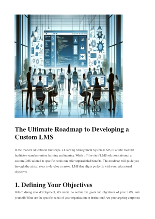 Build Smarter: Your Guide to Custom LMS Development