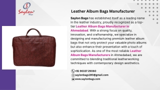 Leather Album Bags Manufacturer