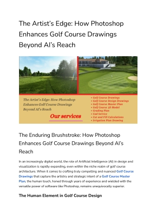 The Artist’s Edge_ How Photoshop Enhances Golf Course Drawings Beyond AI’s Reach_offpage blog_Komal
