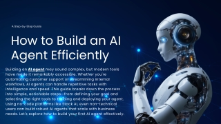 How to Build an AI Agent Efficiently