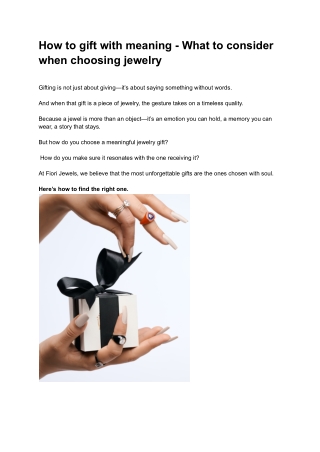 How to gift with meaning.docx