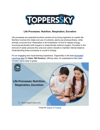 Life Processes_ Nutrition, Respiration, Excretion