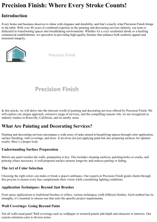 Precision Finish Where Every Stroke Counts!