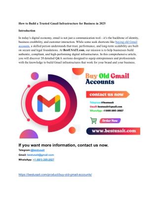 Buy Old Gmail Accounts - bestusait