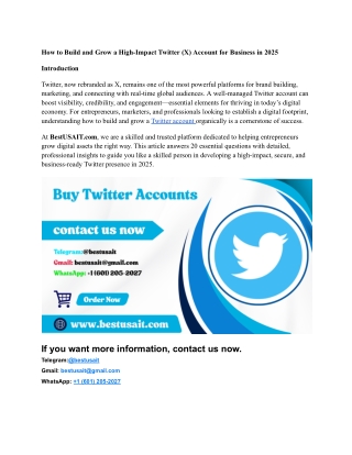 Buy Twitter Accounts - bestusait