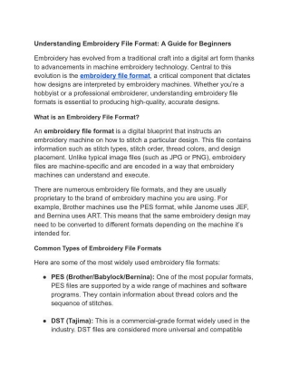 Understanding Embroidery File Format_ A Guide for Beginners