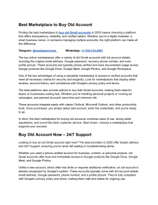 12 Best Sites to Buy Old Gmail Accounts in This Year 