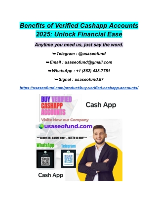 Benefits of Verified Cashapp Accounts 2025_ Unlock Financial Ease