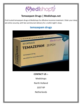 Temazepam Drugs  Medishops.net