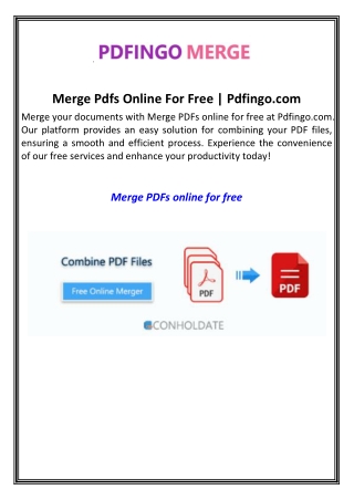 Merge Pdfs Online For Free ] Pdfingo.com