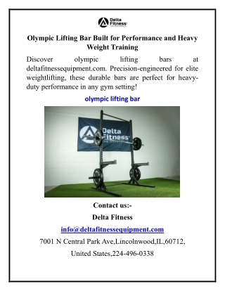 Olympic Lifting Bar Built for Performance and Heavy Weight Training