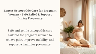 Safe Osteopathic Treatment for Pregnancy Support