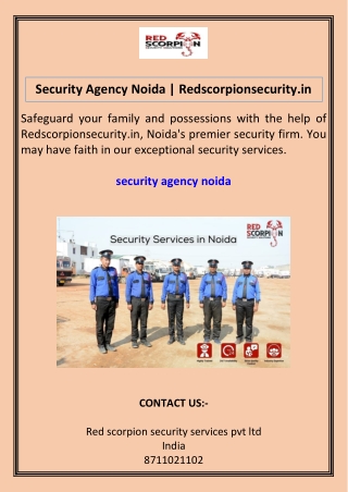 Security Agency Noida Redscorpionsecurity.in