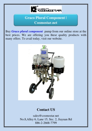 Graco Plural Component | Cosmostar.net