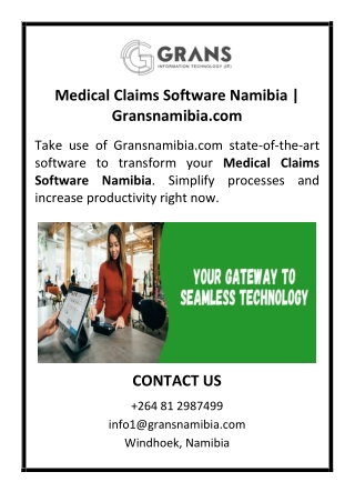 Medical Claims Software Namibia | Gransnamibia.com