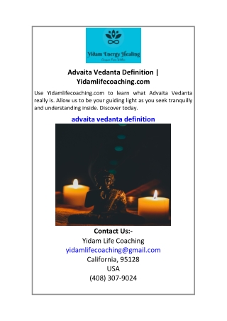 Advaita Vedanta Definition  Yidamlifecoaching.com