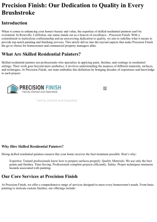 Precision Finish Our Dedication to Quality in Every Brushstroke