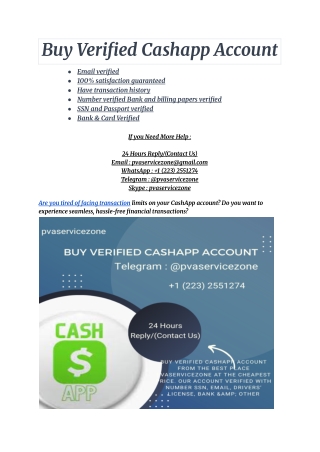 Buy Verified Cashapp Account