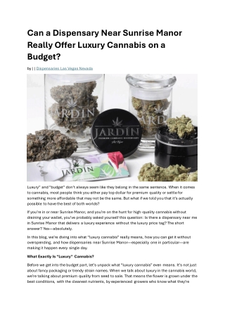 Dispensary Near Sunrise Manor