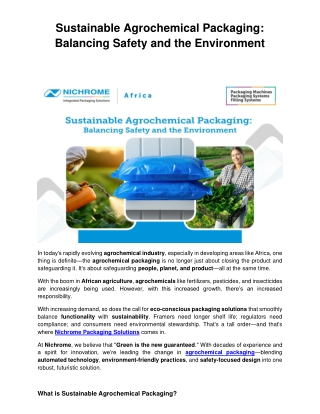 Sustainable Agrochemical Packaging Balancing Safety and the Environment.pdf