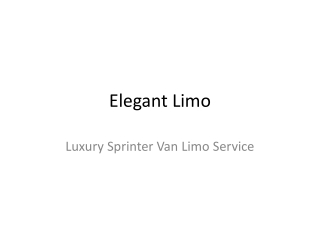 Luxury Sprinter Limousine Service - Elegant Limo