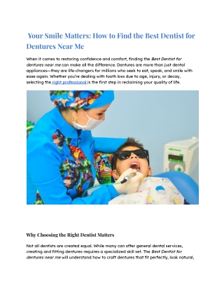 Choosing right dental