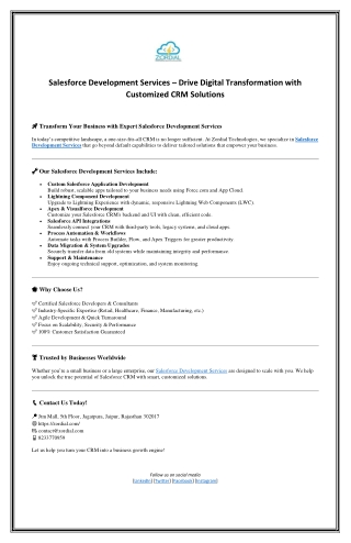 Expert Salesforce Development Services – Custom CRM Solutions for Your Business