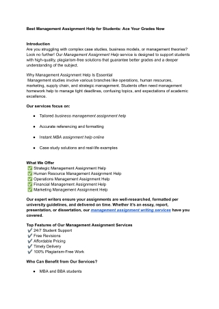 Best Management Assignment Help for Students_ Ace Your Grades Now