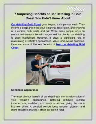 Car Detailing Gold Coast