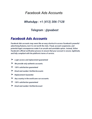 Best Website To Facebook Ads Accounts - 2025