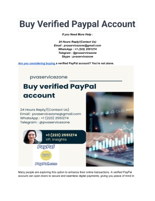 Buy Verified Paypal Account
