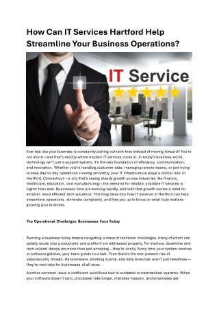 IT Services Hartford