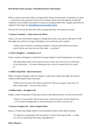 Real Women, Real Courage 5 Boombird Stories That Inspire