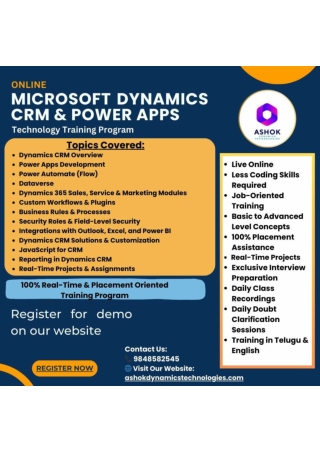 Microsoft Dynamics CRM Training