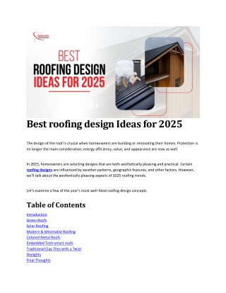 Best roofing design Ideas for 2025