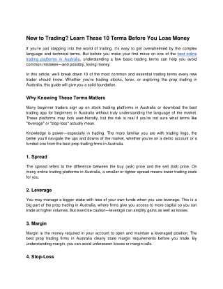 New to Trading_ Learn These 10 Terms Before You Lose Money - Google Docs