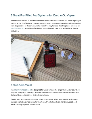 6 Great Pre-Filled Pod Systems for On-the-Go Vaping