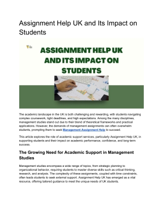 Assignment Help UK and Its Impact on Students